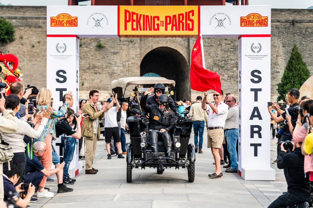Over 100 Vintage And Classic Cars Set Off On Peking To Paris Endurance Rally Under The Shadow Of The Great Wall Of China