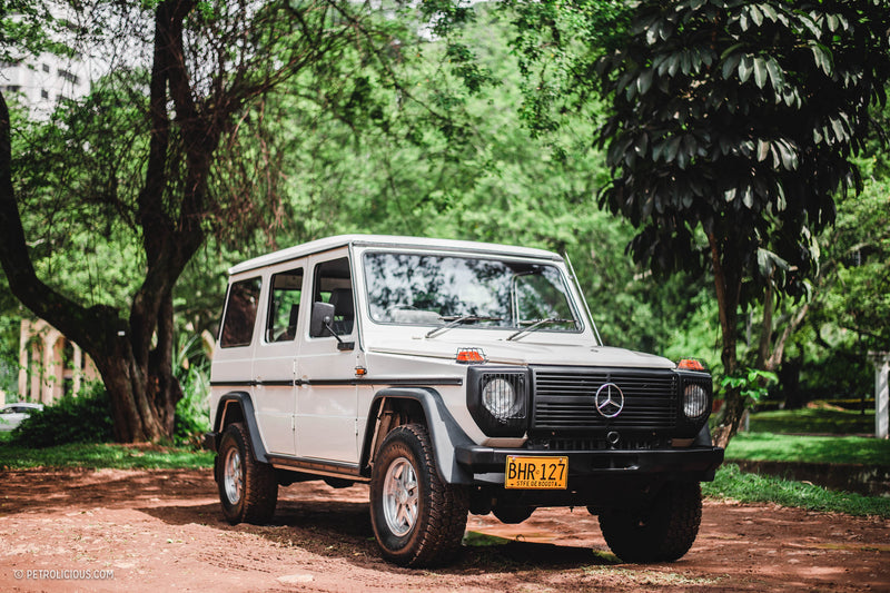 A Mercedes Station Wagon, G-Wagen, And A BMW Pickup Truck Share A Garage In Colombia