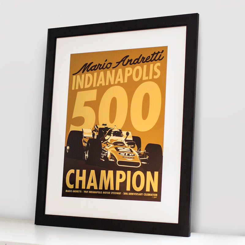 speedarticle Shop Celebrates Mario Andretti's 1969 Indy 500 Victory