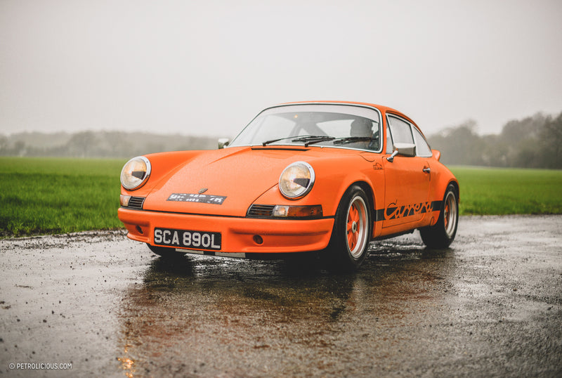 Josh Sadler Drives Gulf Orange Porsche Carrera 2.7 RS Like It Was Meant To Be, Even In The English Rain