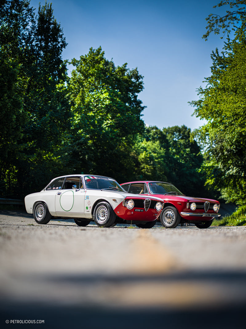 Making A Pilgrimage To The Temple Of Speed With A Pair Of Alfa Romeo Giulia Sprint GTVs