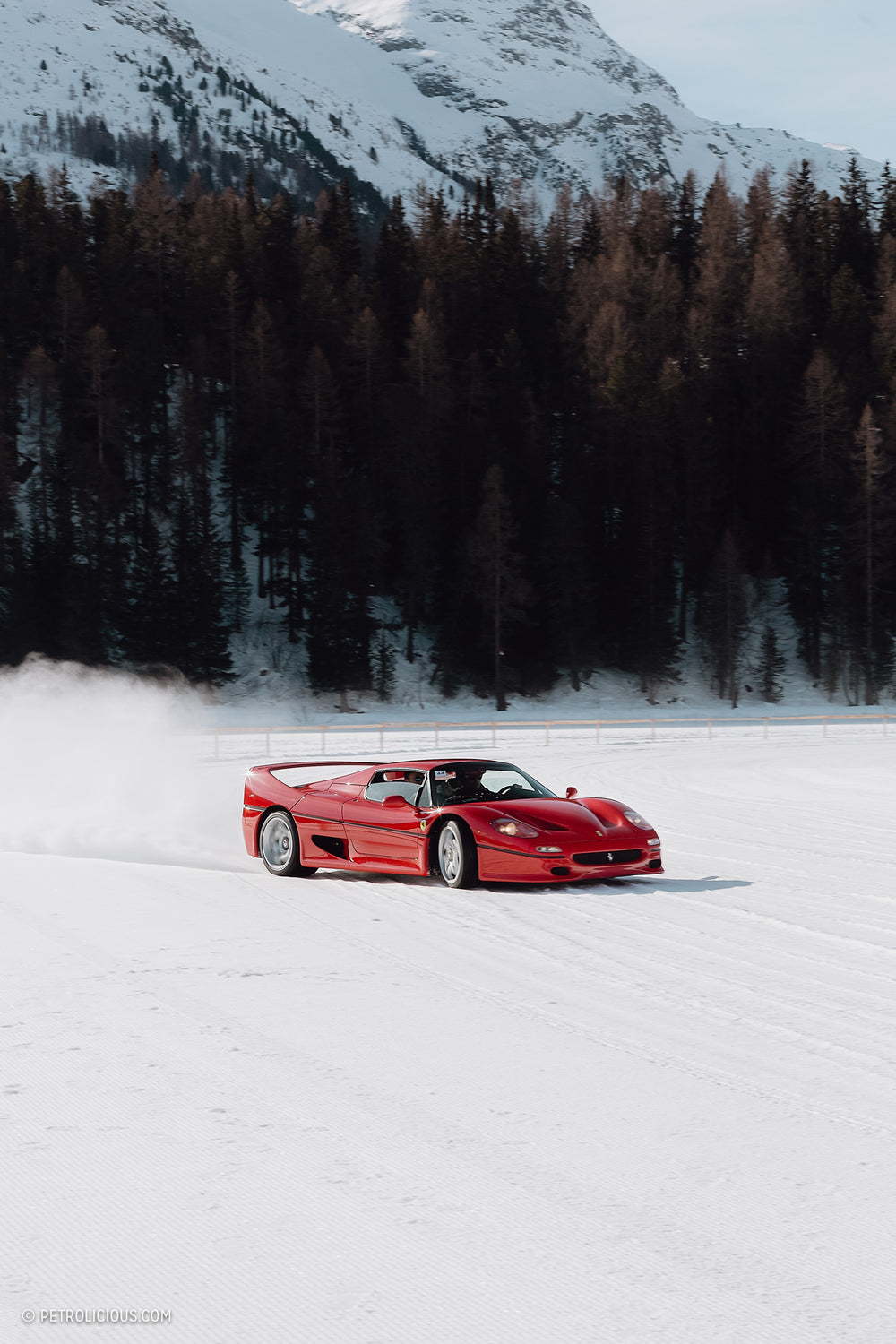 Only St. Moritz Could Pull Off A Concours With Ferrari F50s Powersliding Through The Snow
