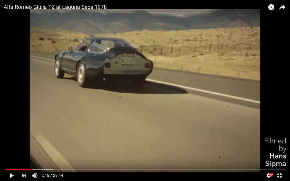 VINTAGE VIDEO: Follow This Alfa Romeo Giulia TZ On Its 1978 Road Trip To Laguna Seca