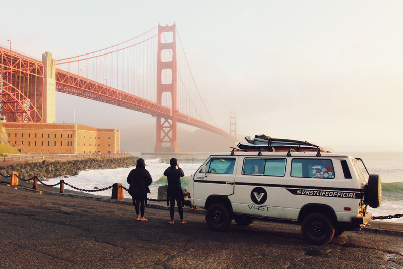 VW Vanagon and RWB Porsche Continue Their Coastal Surfing Tour