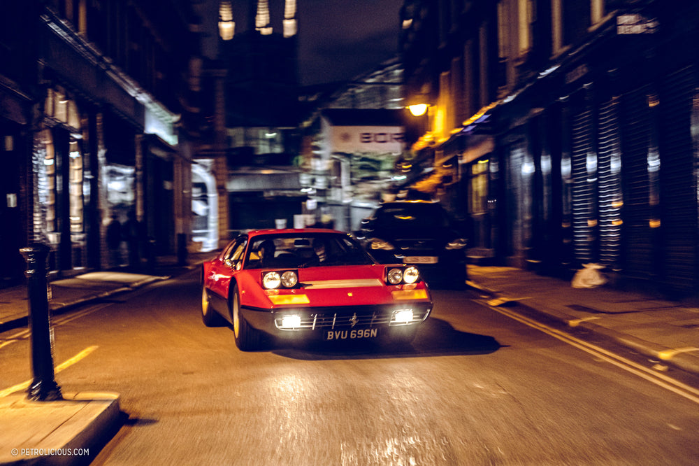 A Ferrari 365 GT4 BB Spices Up The Nighttime Scenery Of London's Borough Market