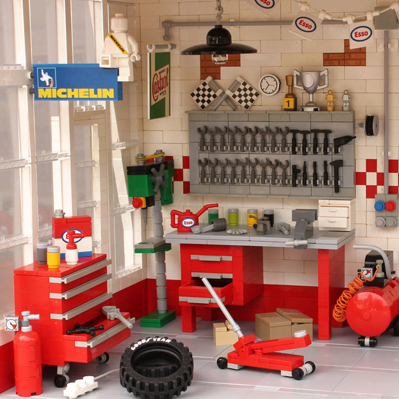 A Modernist Gas Station Made From Lego Is Fit For Any Shelf