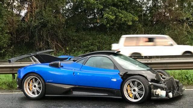 Bespoke Pagani Zonda involved in crash