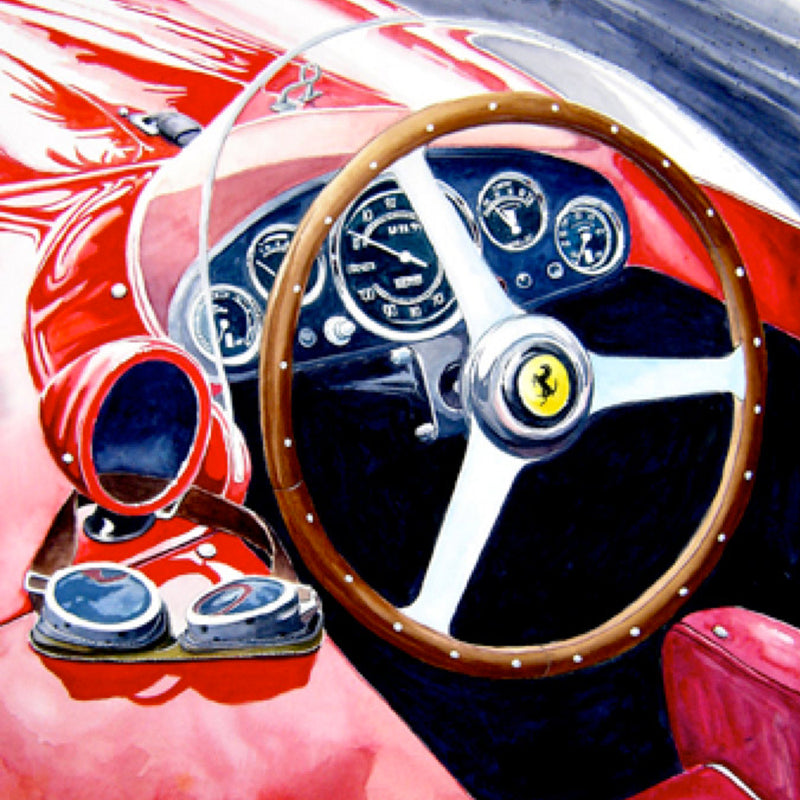 Automotive Artist Brings Ferrari and DeLorean Paintings to Life