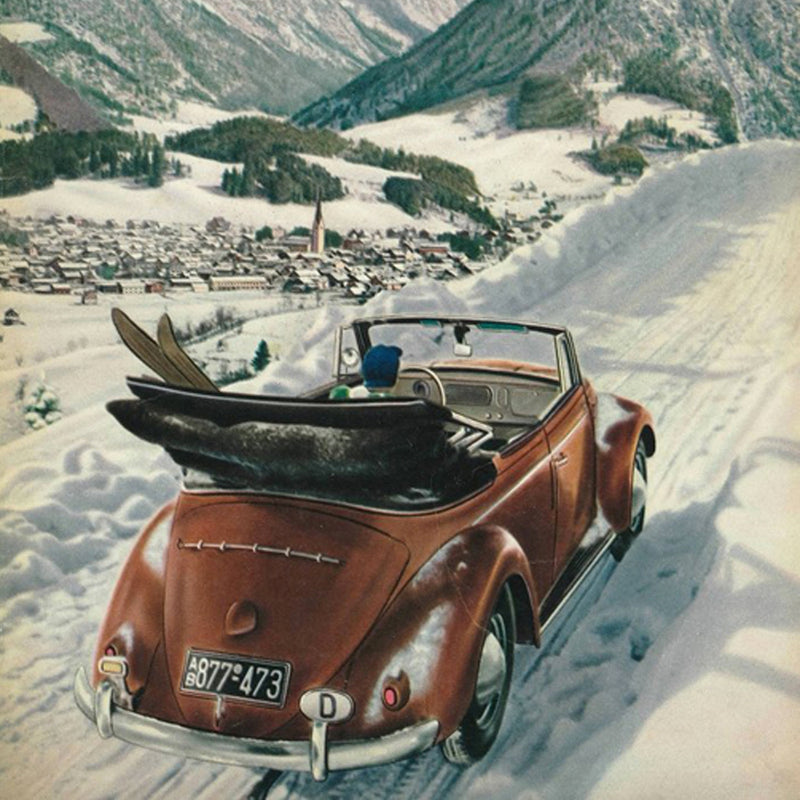 Not Even a Foot of Snow Can Hide the Beetle's Iconic Shape