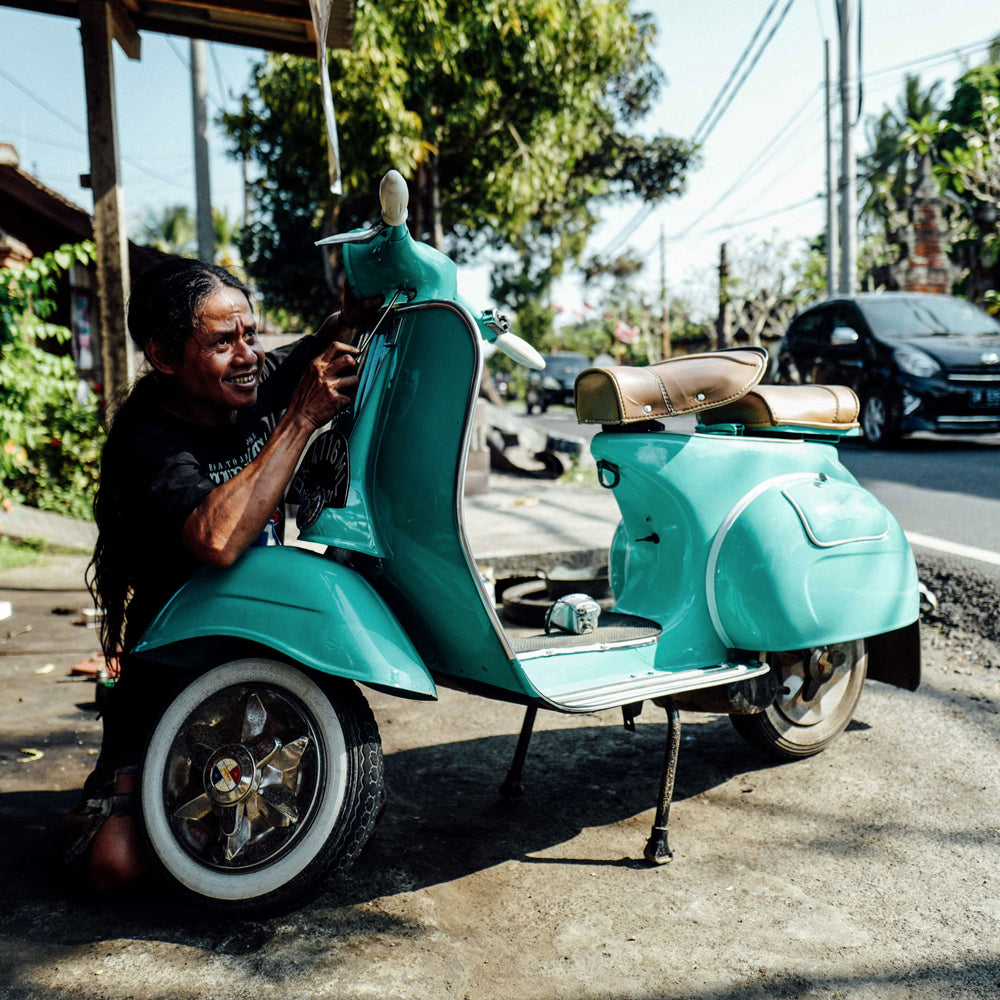 Visiting Saprol Vespa Repair In Bali, Indonesia