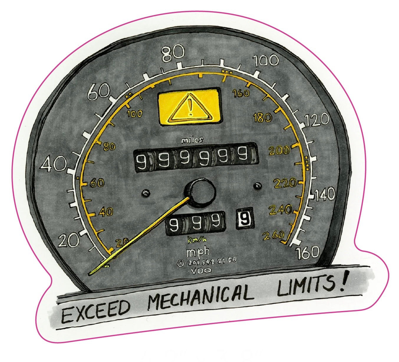Exceed Mechanical Limits Sticker