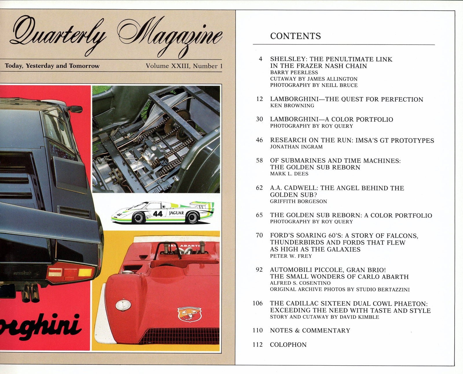 Automobile Quarterly Vol 23 N 1