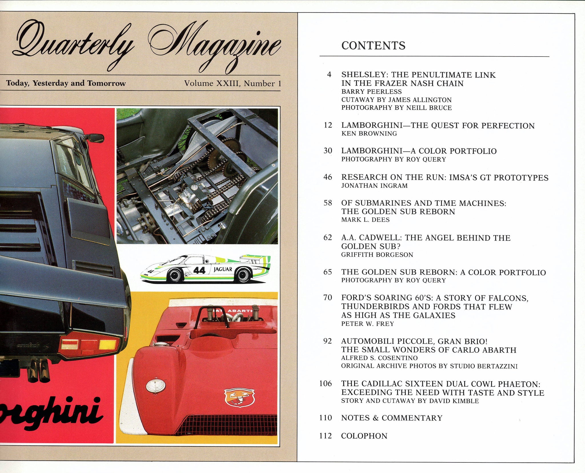 Automobile Quarterly Vol 23 N 1
