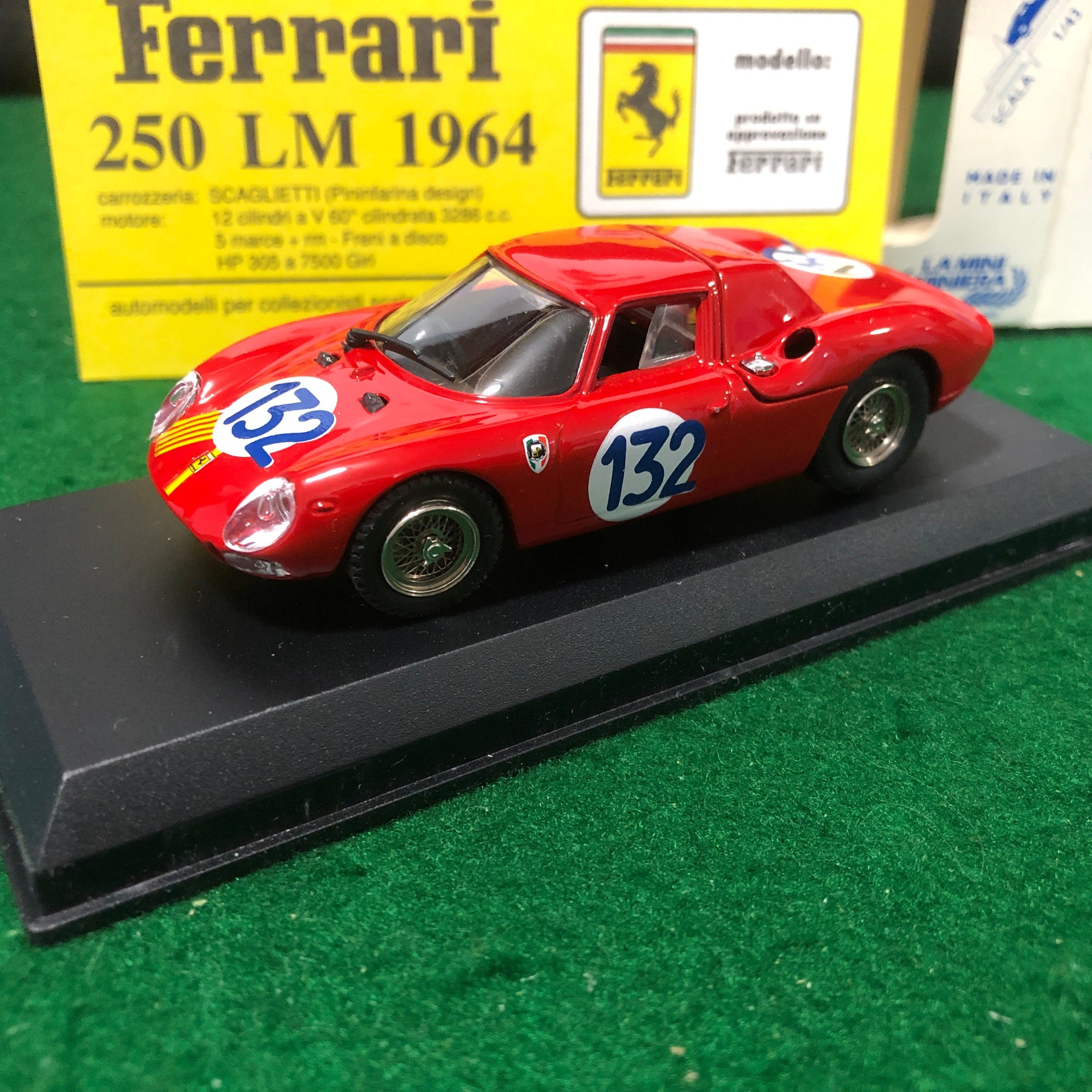 Ferrari 250 LM N 132 Targa Florio 1965 by Bang 1:43 (8904) Ltd Ed Mini Miniera
