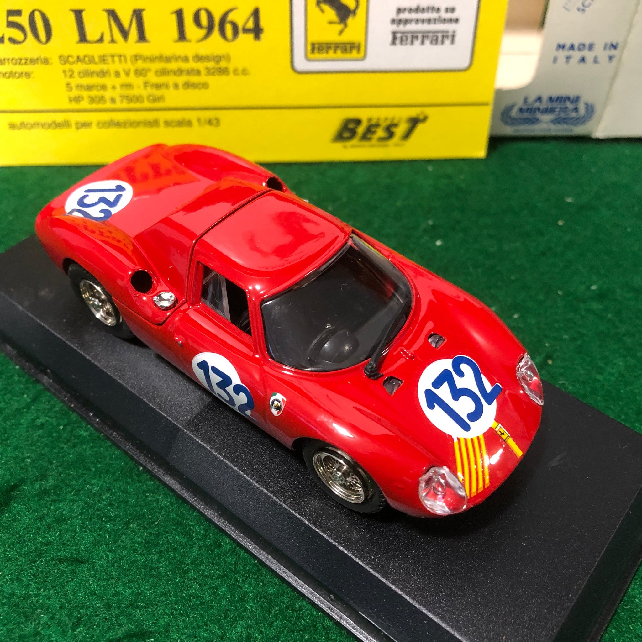 Ferrari 250 LM N 132 Targa Florio 1965 by Bang 1:43 (8904) Ltd Ed Mini Miniera