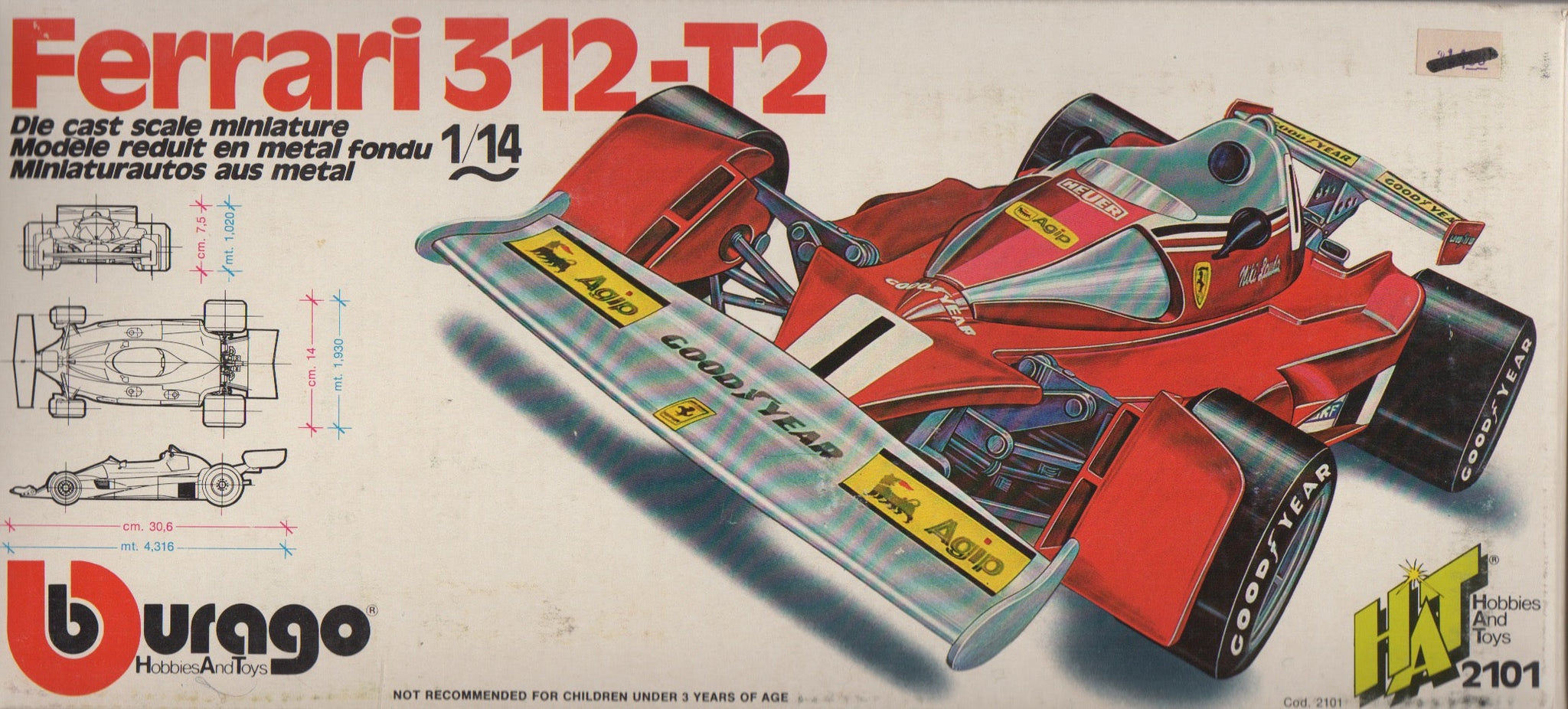 Ferrari F1 312 T2 Niki Lauda N.1 by BBurago 1:14 (2101)