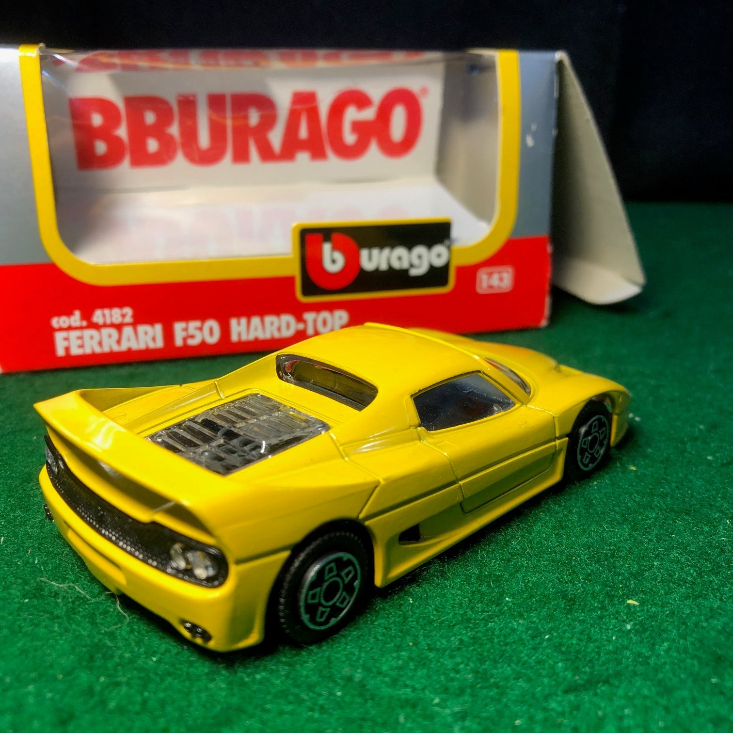 Ferrari F50 Hard Top Yellow by BBurago 1:43 (4182)(S Bx)
