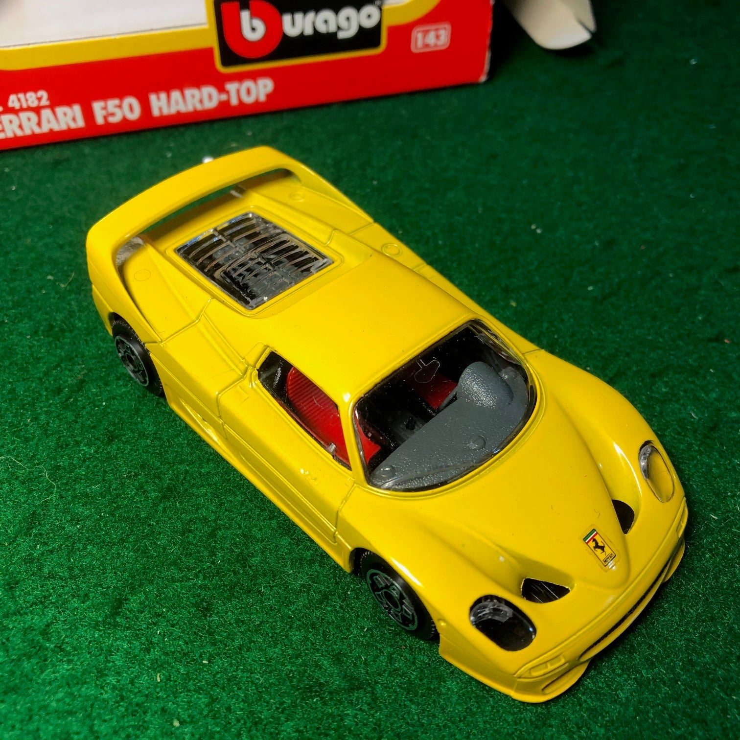 Ferrari F50 Hard Top Yellow by BBurago 1:43 (4182)(S Bx)