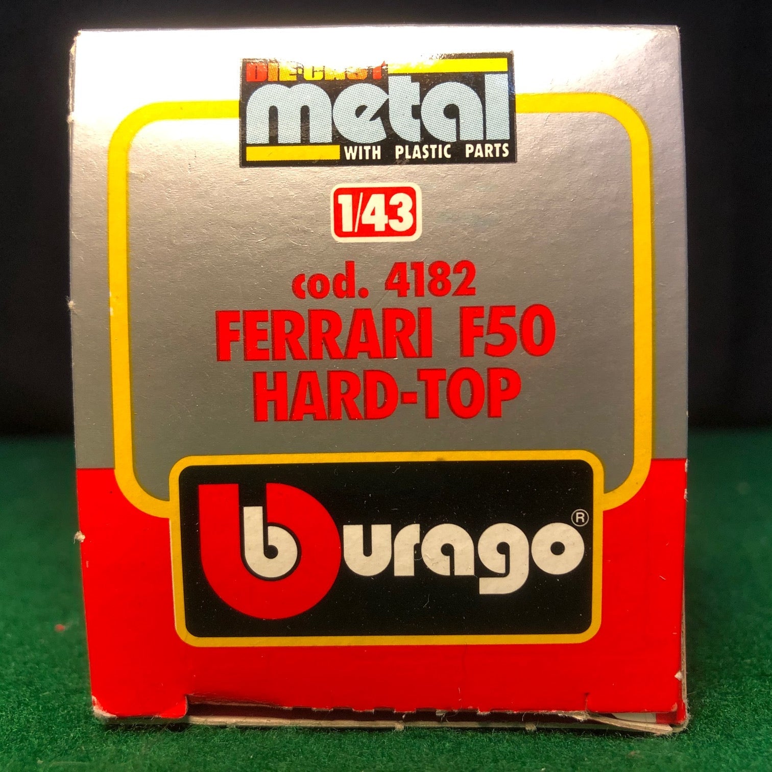 Ferrari F50 Hard Top Yellow by BBurago 1:43 (4182)(S Bx)