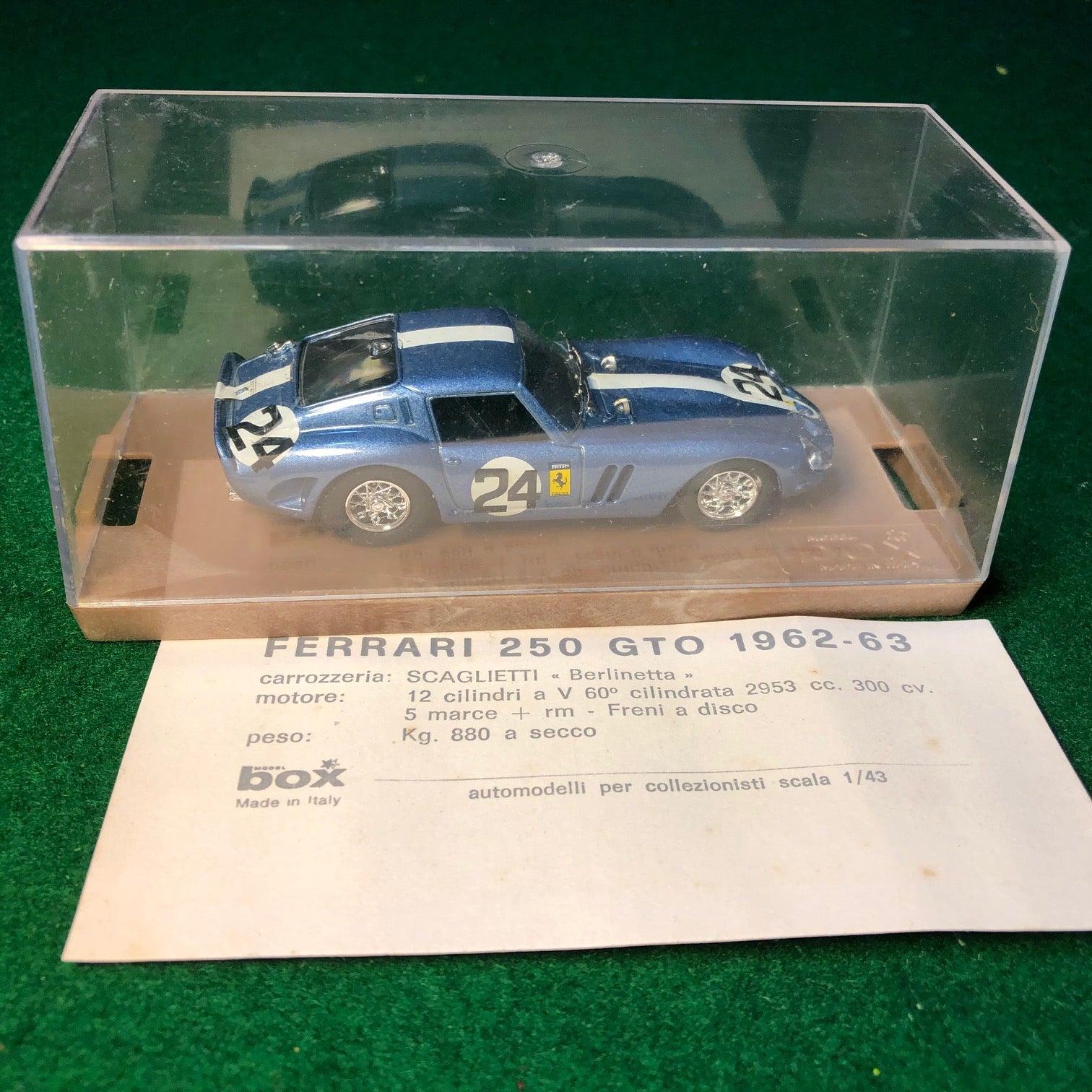 Ferrari 250 GTO N 24 1962 Sebring Hill Gendebien by Box Model 1:43 (8432)