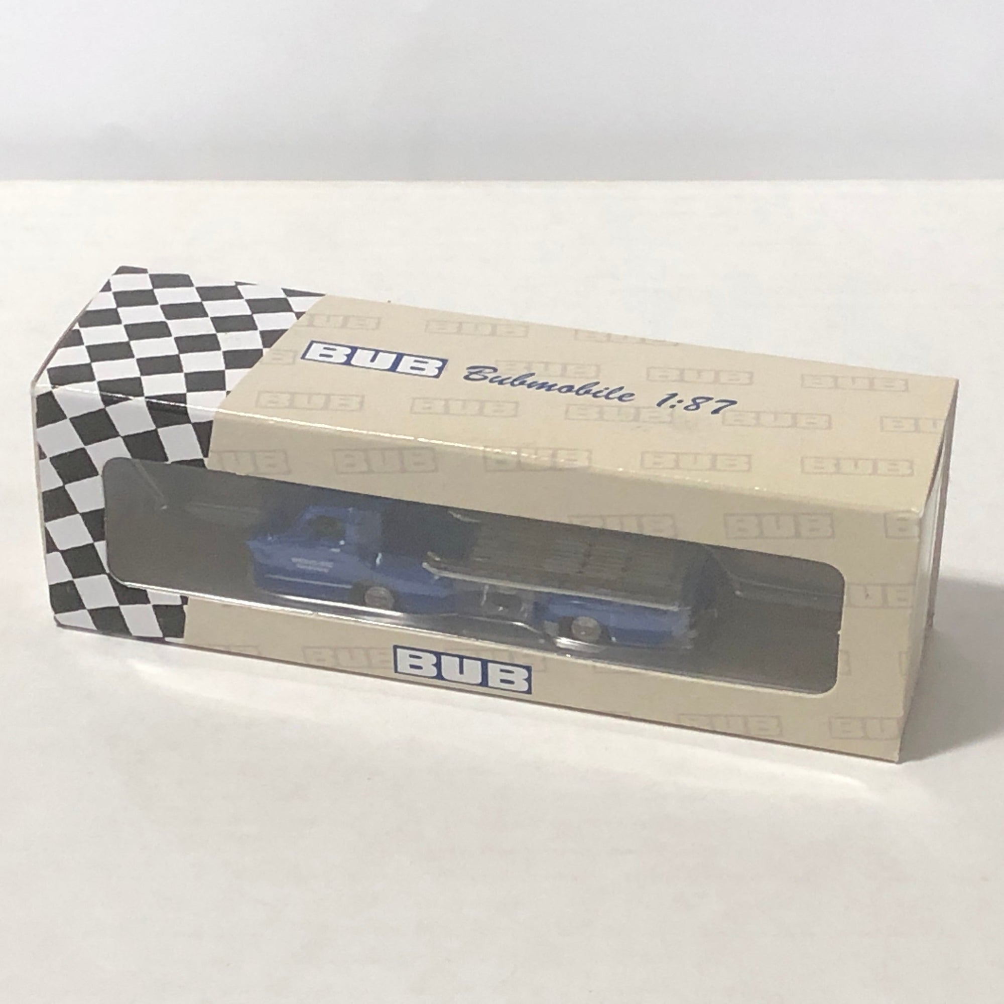Mercedes Renntransporter Blue Race Car Carrier by Bub 1:87 (07100)