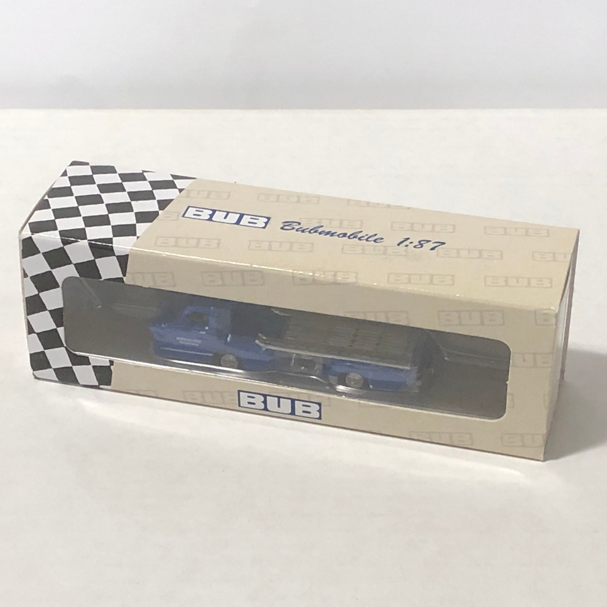 Mercedes Renntransporter Blue Race Car Carrier by Bub 1:87 (07100)