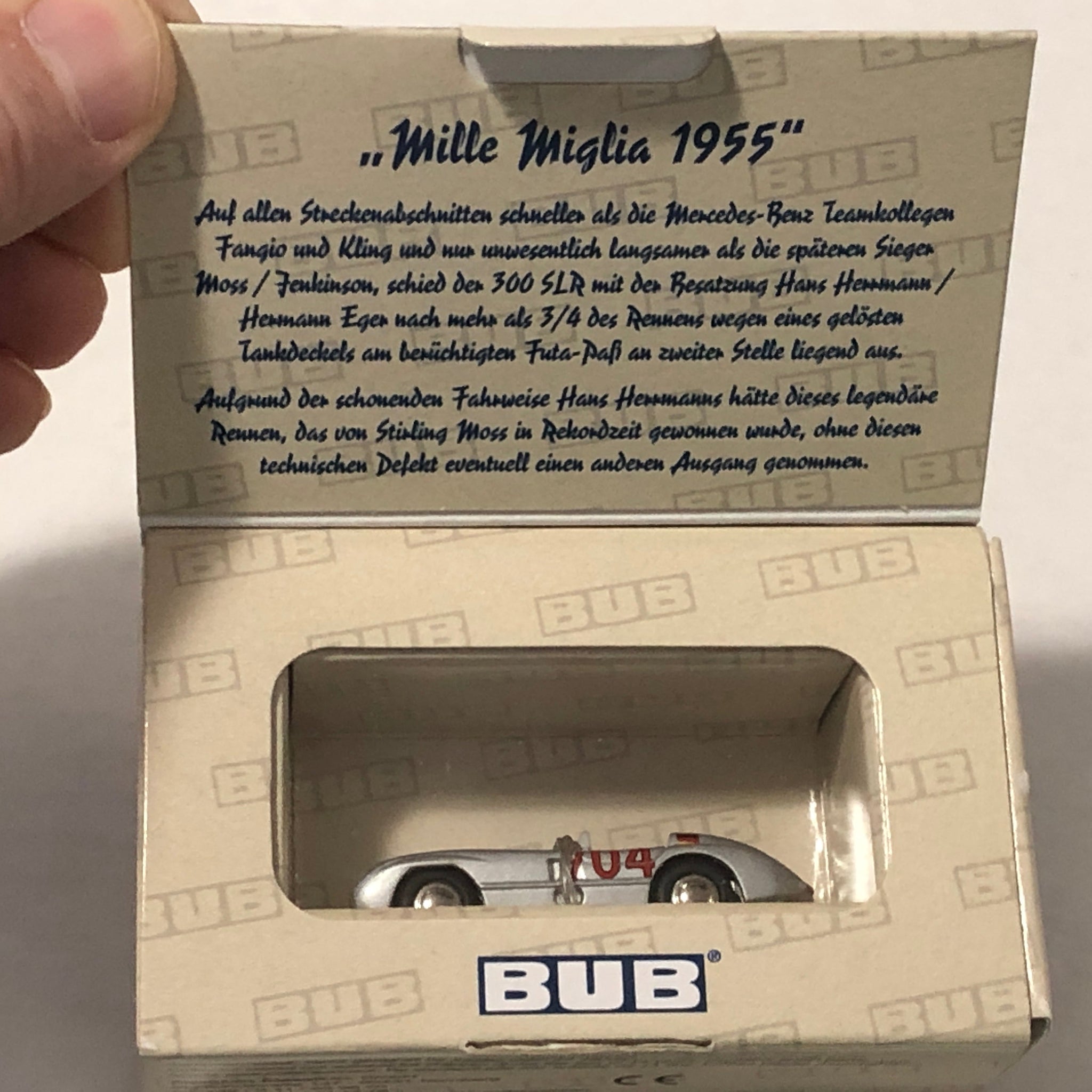 Mercedes-Benz 300 SLR 1955 Mille Miglia N 704 by Bub 1:87 (08300)(Ltd Ed)