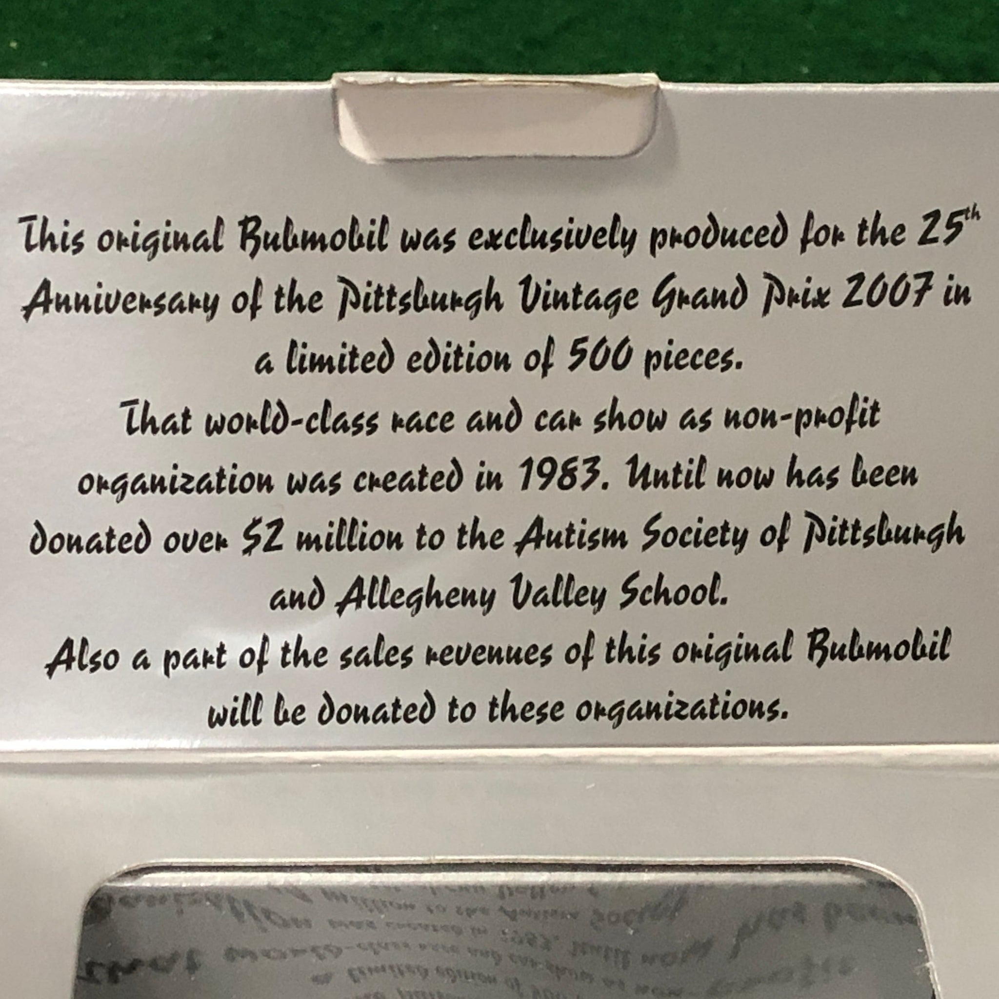 Mercedes-Benz 300 SLR 2007 PittsburghVintage Grand Prix by Bub 1:87 (Ltd Ed of 500)