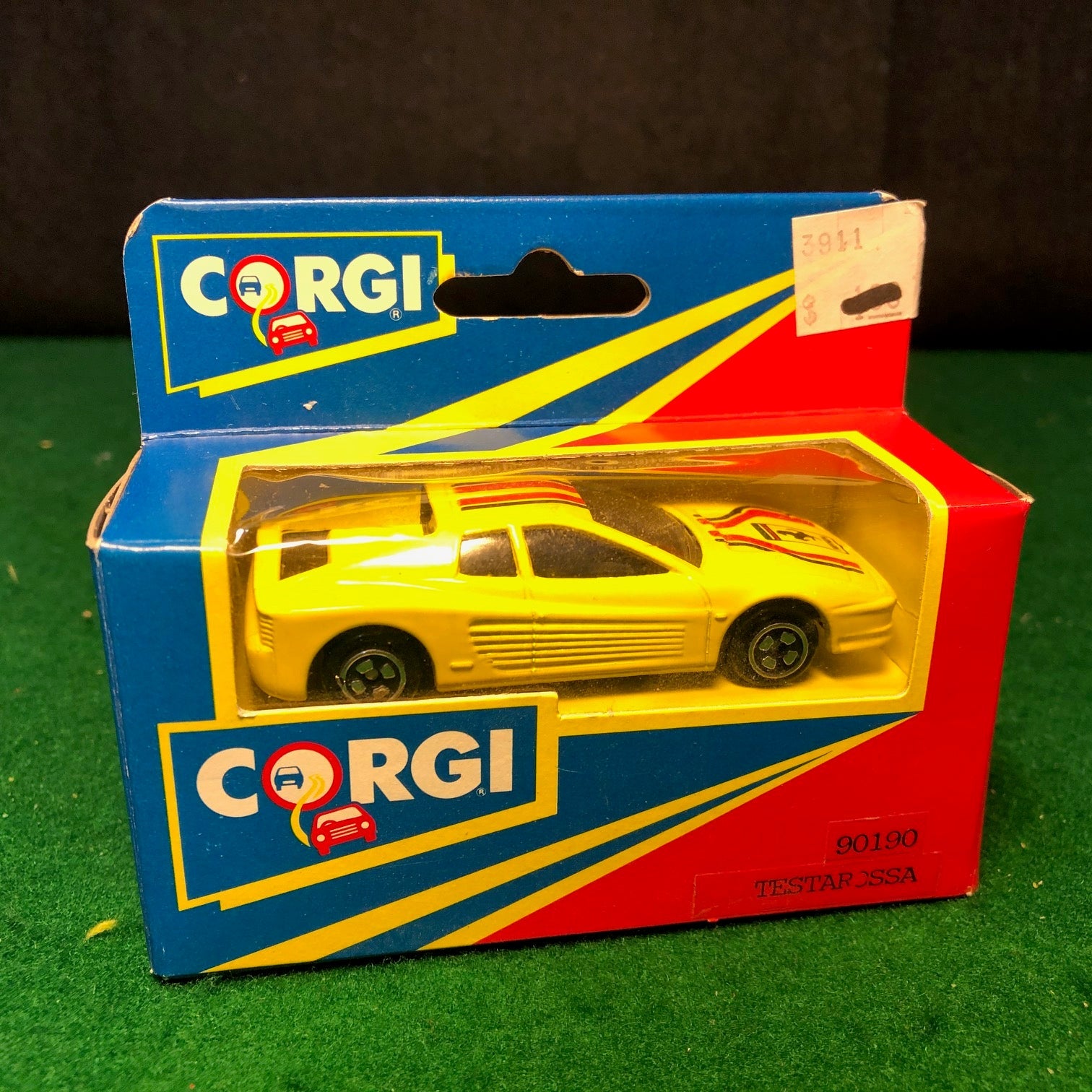 Ferrari Testarossa Yellow & Stripes 1:55 by Corgi Toys (90190)