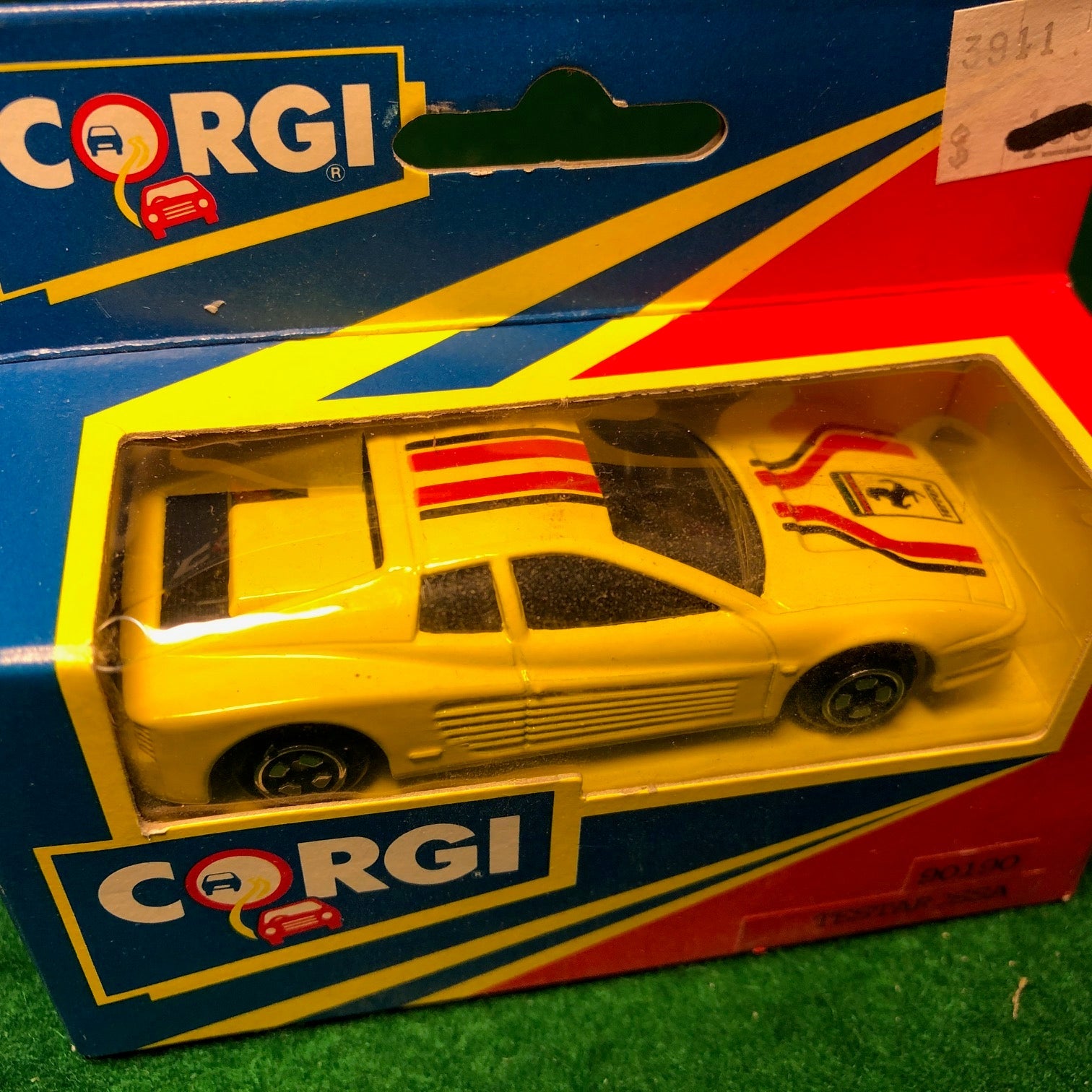 Ferrari Testarossa Yellow & Stripes 1:55 by Corgi Toys (90190)