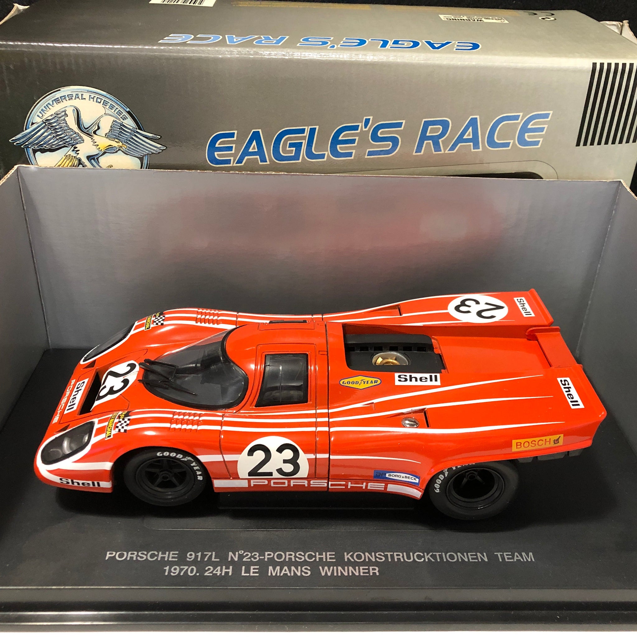 Porsche  917K 4.9L Team Salzburg N 23 Winner 24h Le Mans 1970 H Hermann - R Attwood by Eagle's Race 1:18 (3902)