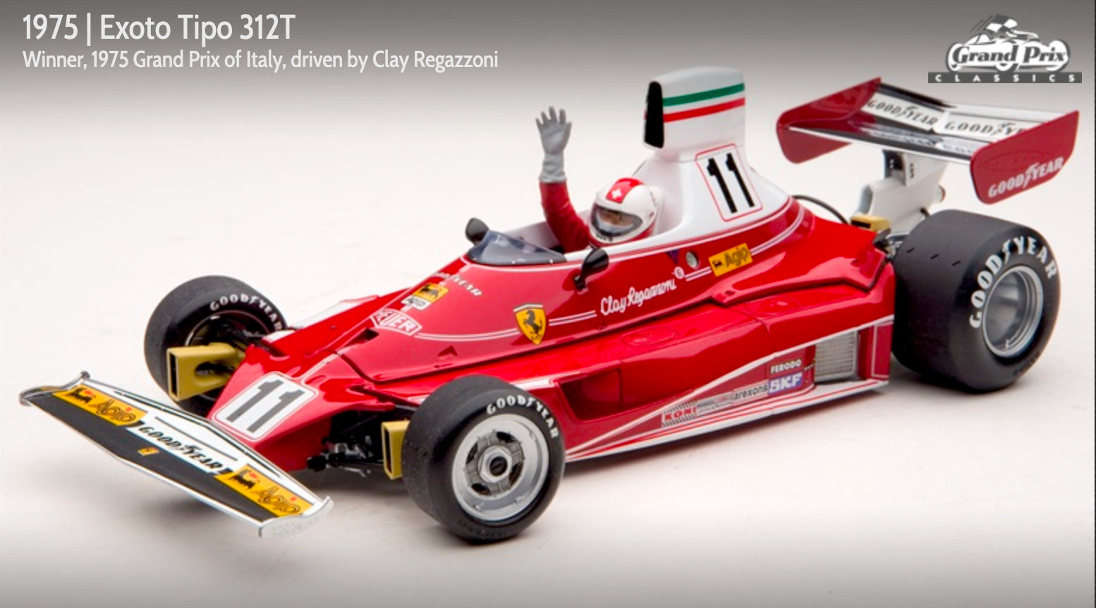1975 Ferrari 312T Clay Regazzoni w/Driver by Exoto 1:18 (97051)