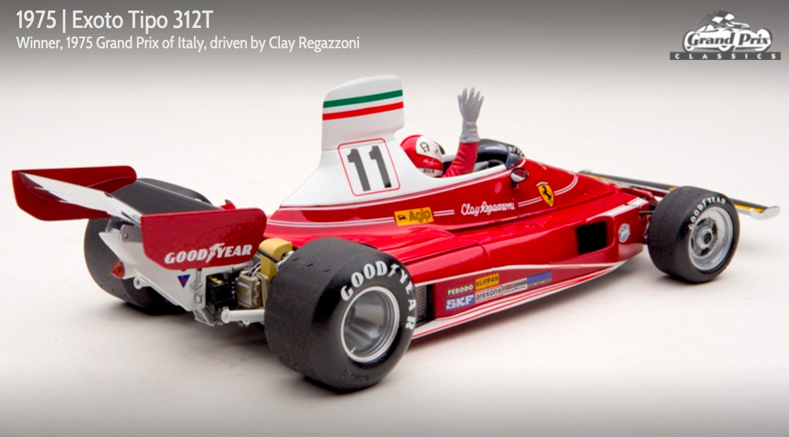 1975 Ferrari 312T Clay Regazzoni w/Driver by Exoto 1:18 (97051)