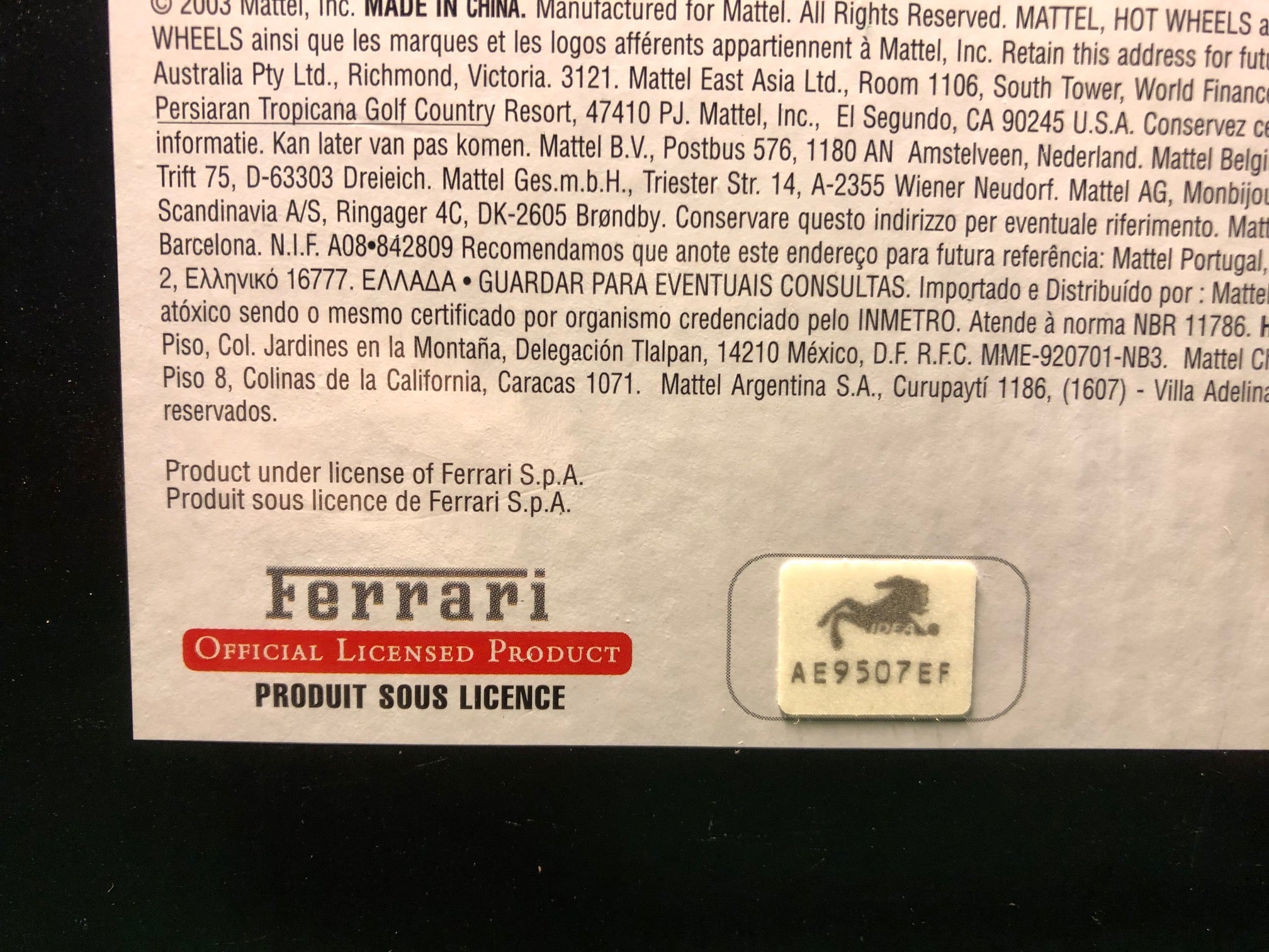 Ferrari 612 Scaglietti Metallic Blue by HotWheels 1:18 (C7522)