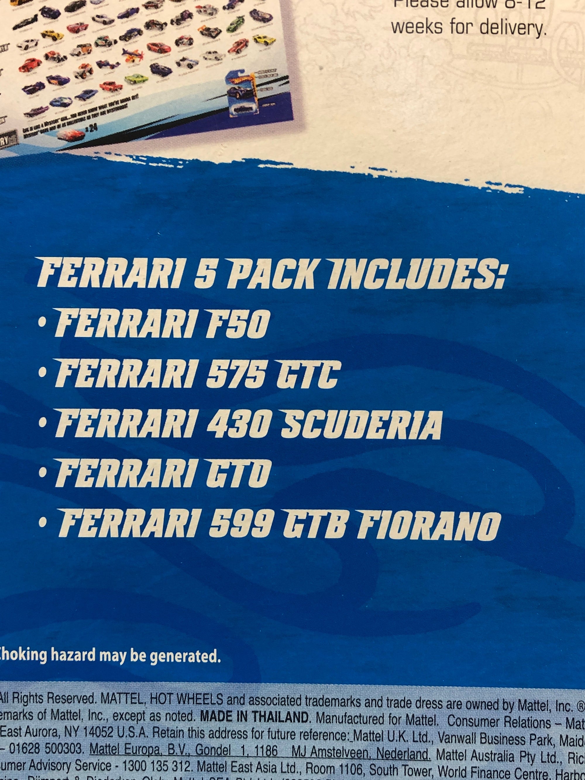 Ferrari 5-Pack Collector Set by HotWheels 1:64 (T8629)