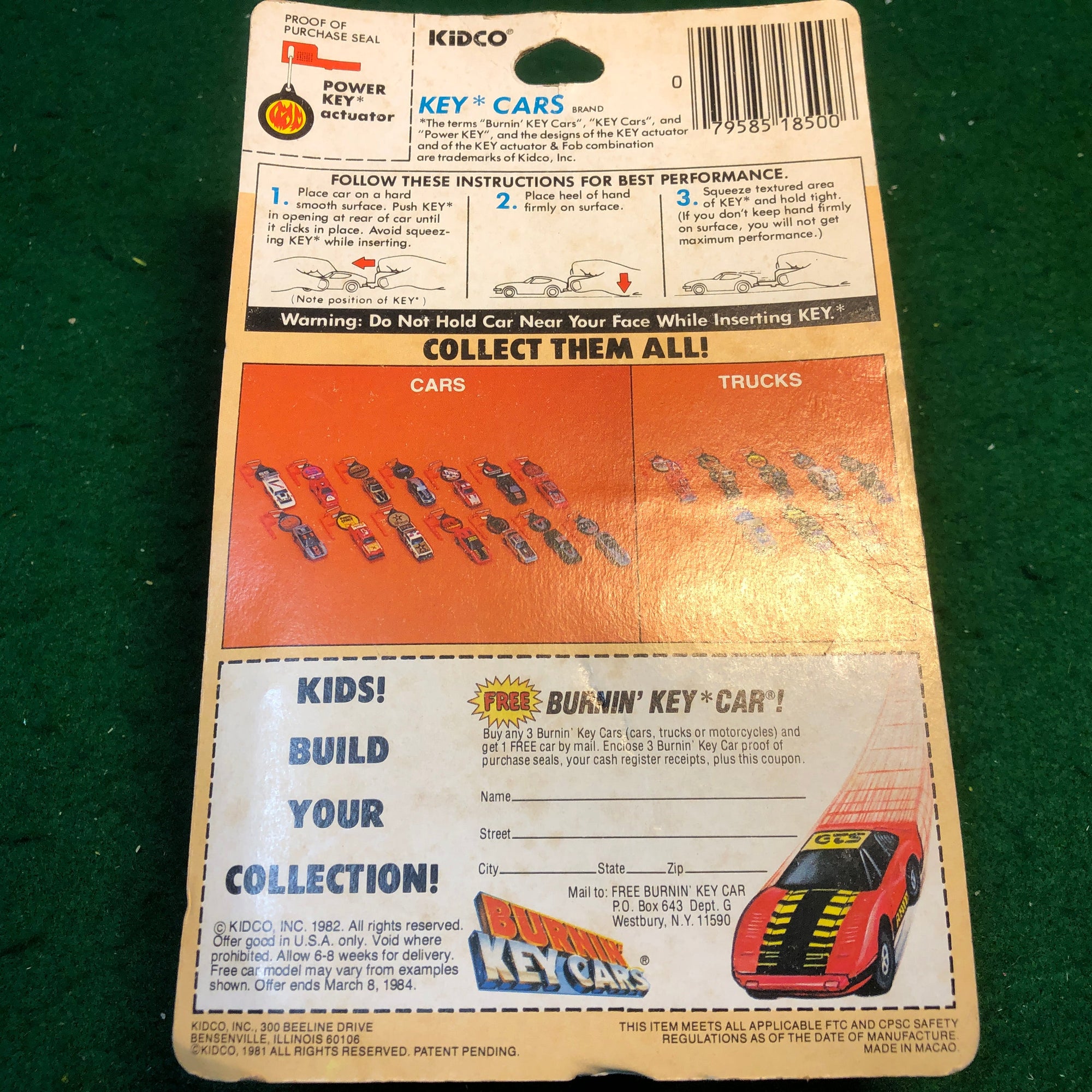 Ferrari 308 GTS Silver Burnin' Key by Kidco 1:60 (18500)