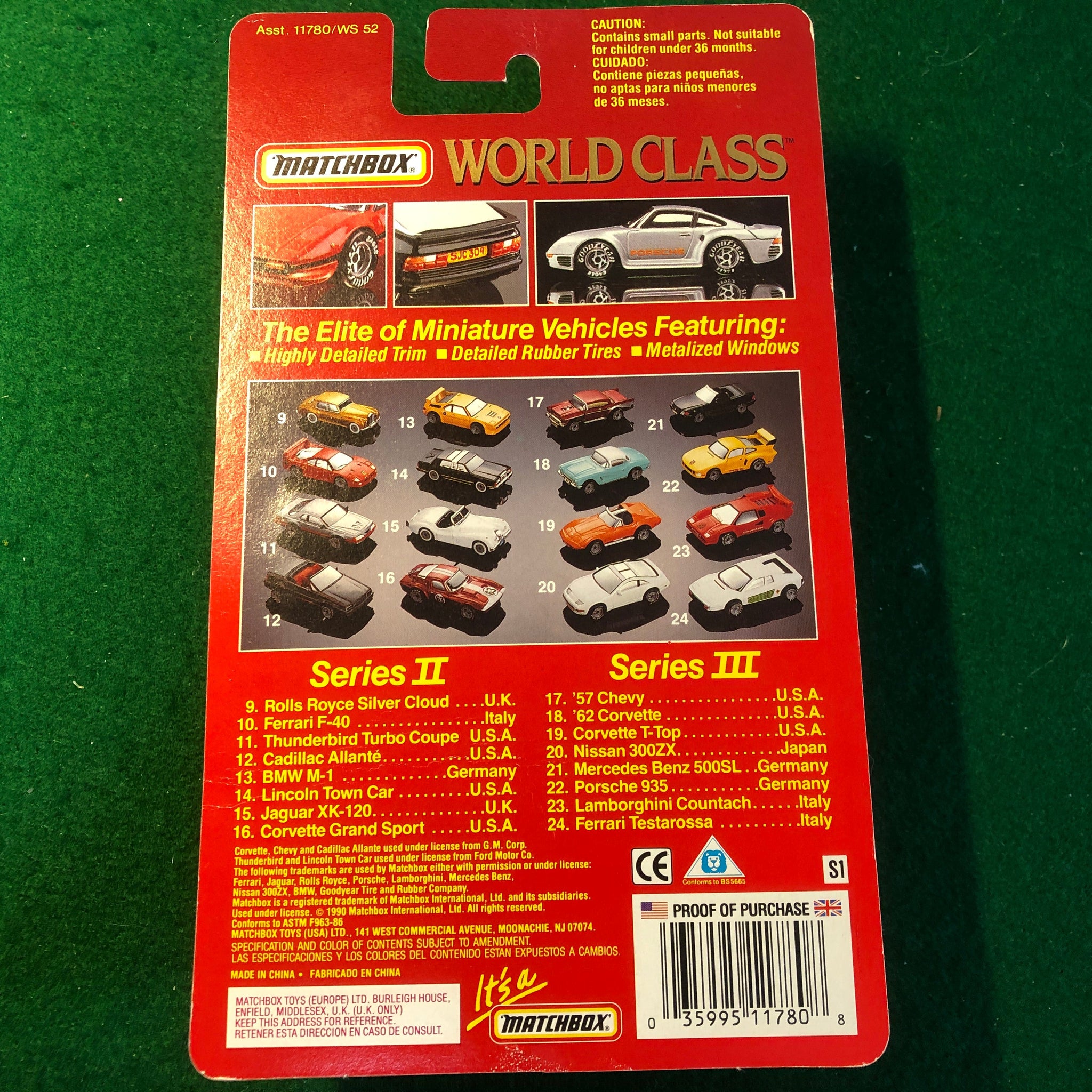 Ferrari Testarossa White by Matchbox 1:55 (WC24)