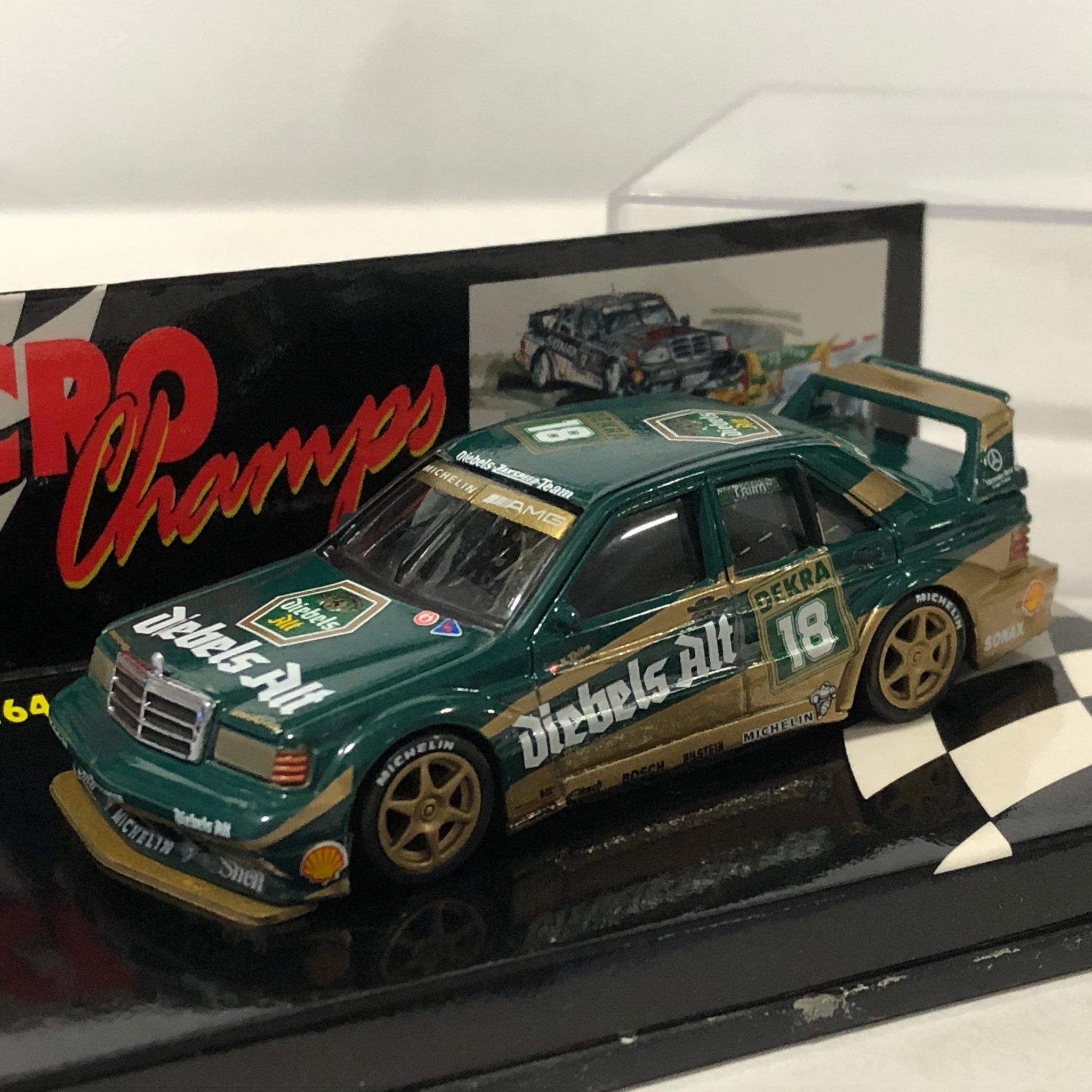 Mercedes-Benz 190E Evo 2 1992 N 18 Thiim by Microchamps 1:64 (MCH651105)