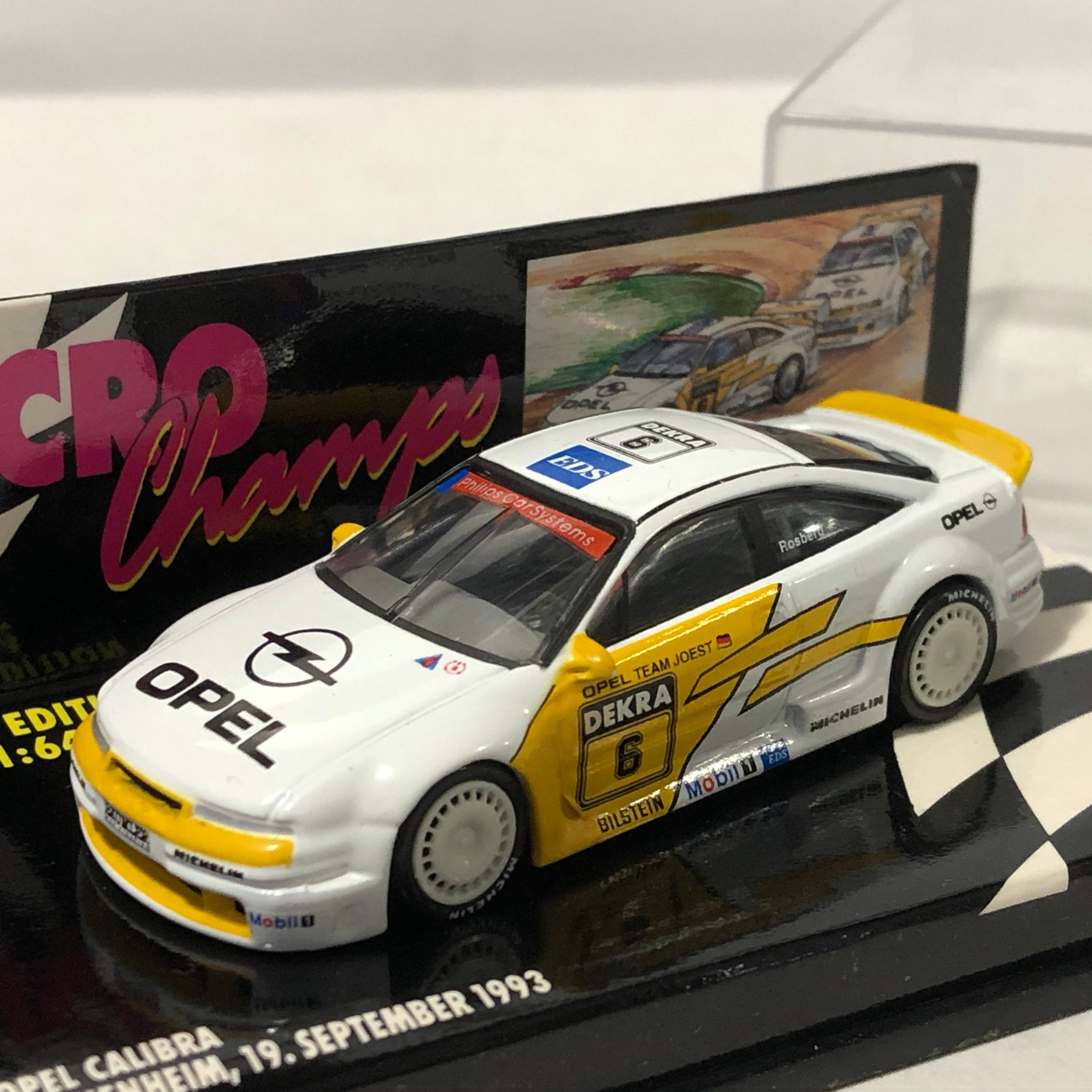 Opel Calibra 1993 Hockenheim 19/9/93 N 6 K Rosberg by Microchamps 1:64 (MCH651200)(Ltd Ed)