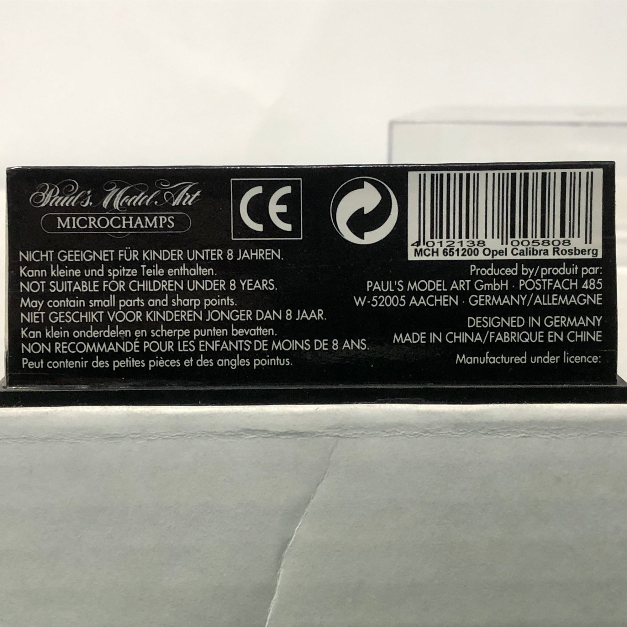 Opel Calibra 1993 Hockenheim 19/9/93 N 6 K Rosberg by Microchamps 1:64 (MCH651200)(Ltd Ed)