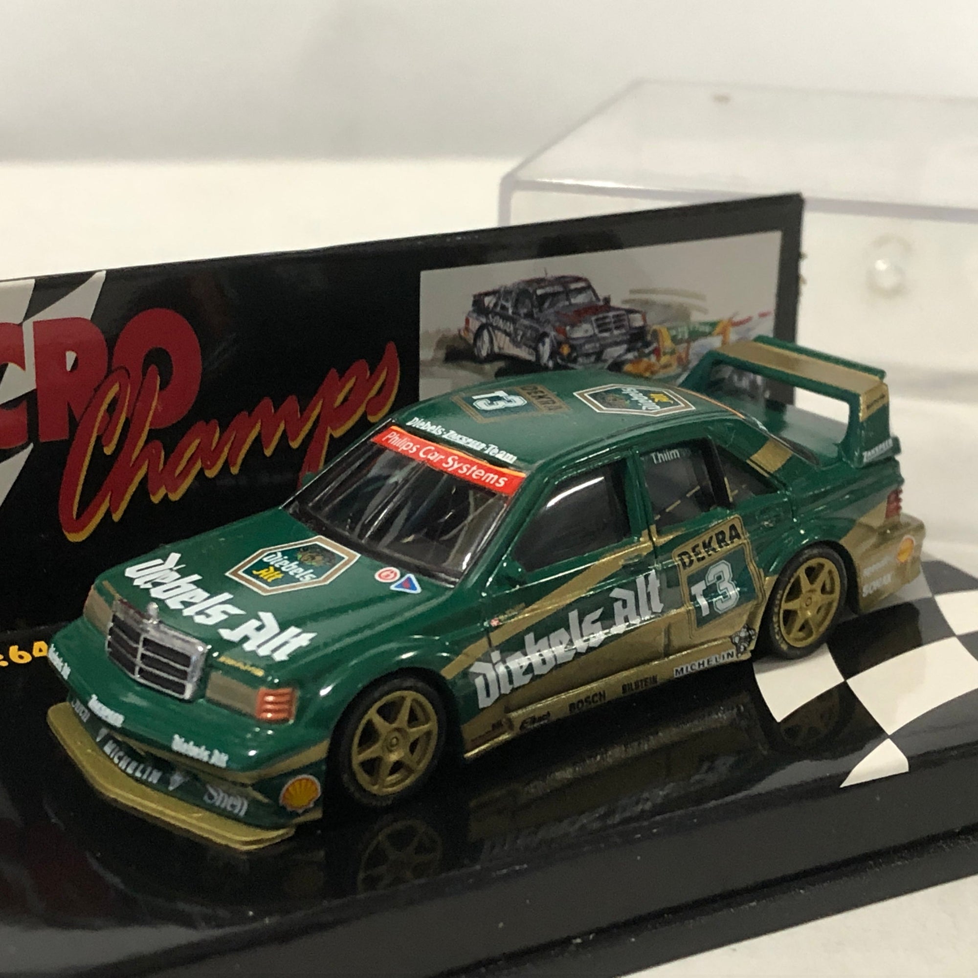Mercedes-Benz 190E Evo 2 1993 N T3 Thim by Microchamps 1:64 (MCH933140)