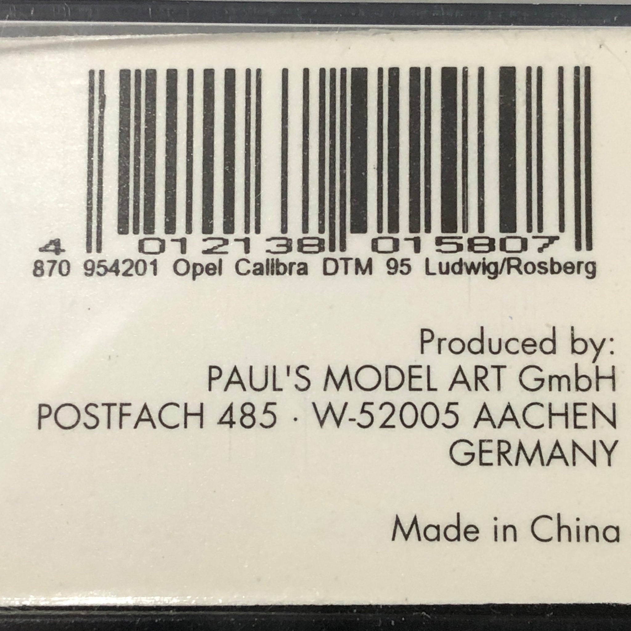 Opel Calibra 1996 ITC N 43 Letho/Rosberg by Champico 1:87 (870 964243)