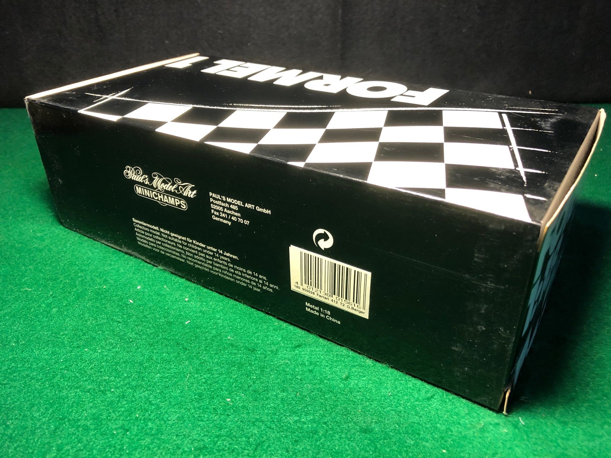 Ferrari 412T2 1994 F1 Gerhard Berger by Minichamps 1:18