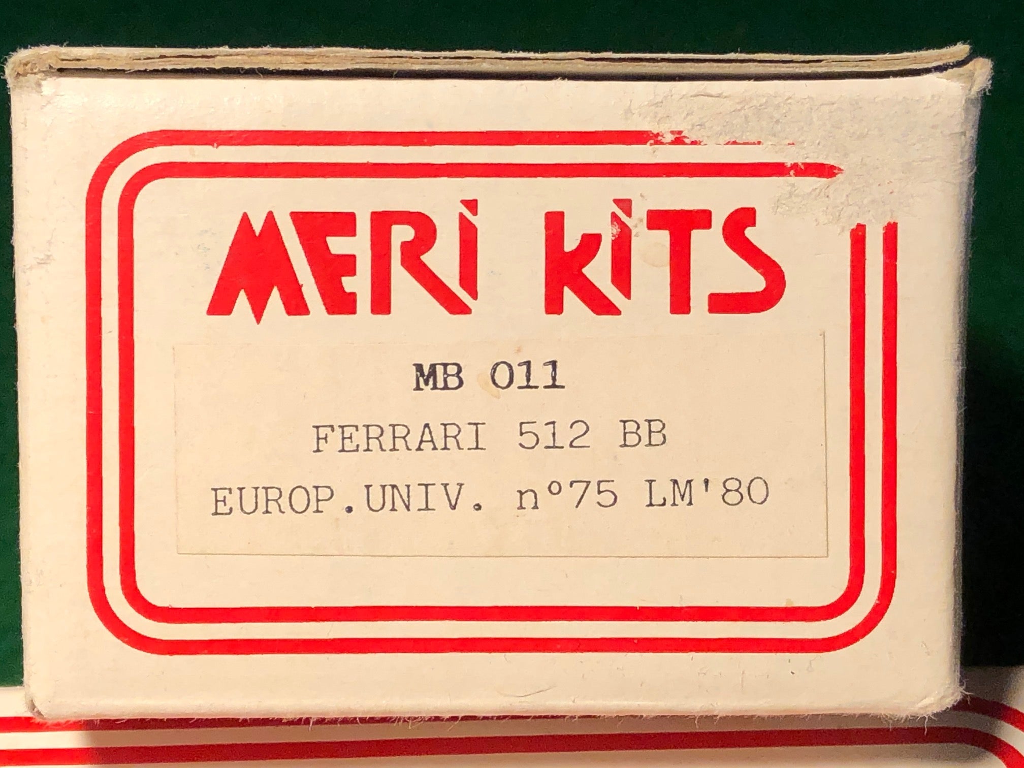 Ferrari 512 BB "European University" N 75 Le Mans 1980 by Meri Kits 1:43 (MB011)