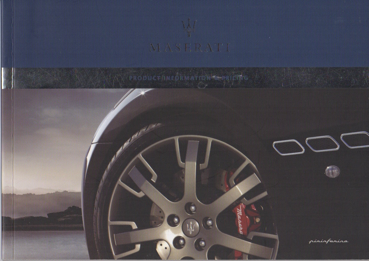 Maserati Product Information and Pricing Brochure (UK)(05/2008)