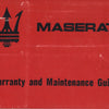Maserati Warranty and Maintenance Guide Coupon Book