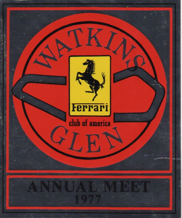 FCA Annual Meet 1977, Watkins Glen, NY - Bumper Sticker