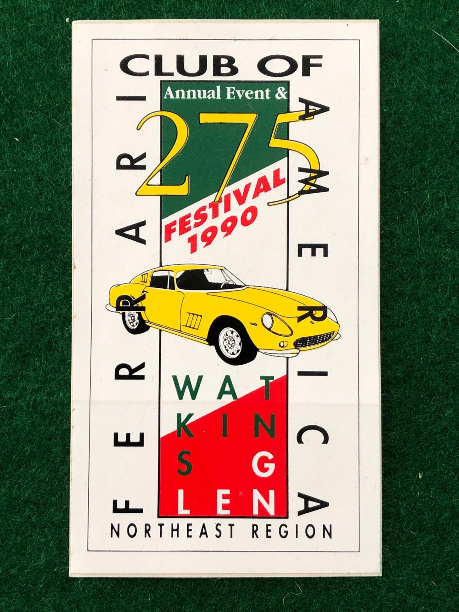 FCA Annual Meet 1990, Watkins Glen, Sticker