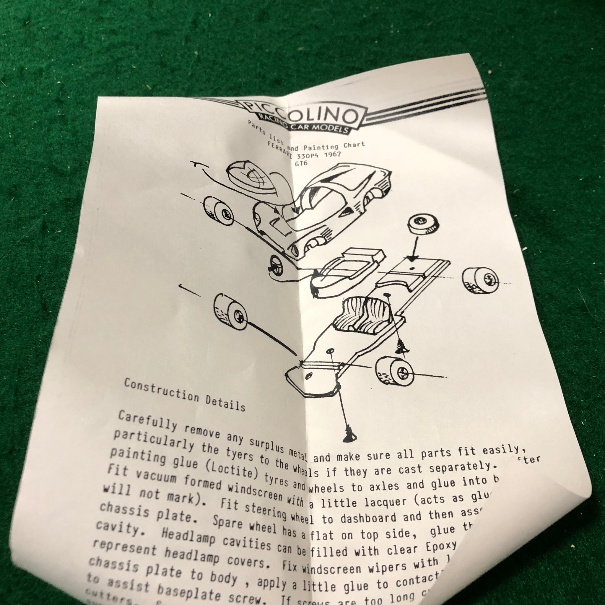 Ferrari 330 P4 1967 by Kit Bellini Piccolino 1:76 (GT6/K)