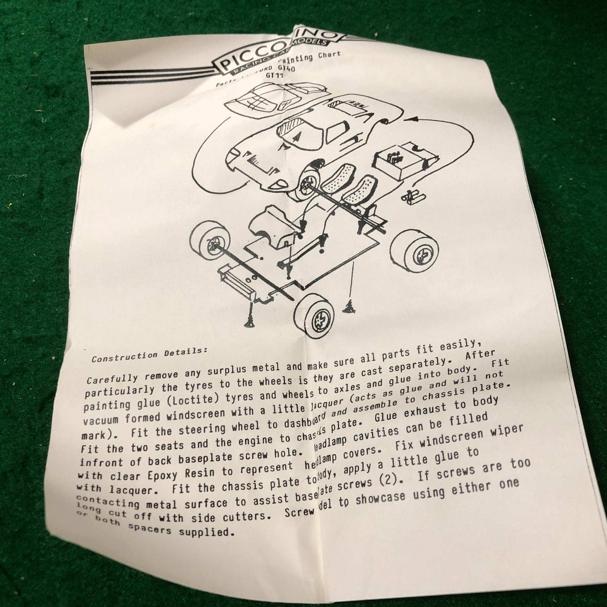 Ford GT 40 1965 N 11 Kit by Bellini Piccolino 1:76 (GT11/K)(w/Decals)(20)